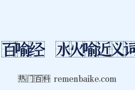 百喻经·水火喻近义词是什么意思的图片